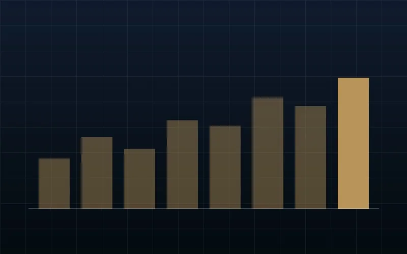 Gráfico financeiro estilizado